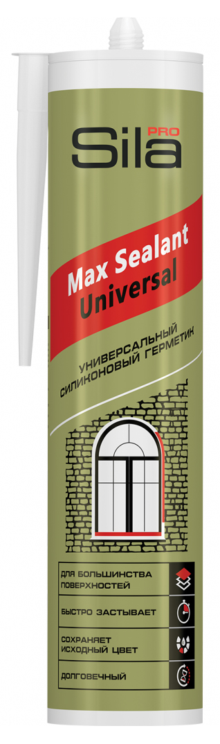 Универсальный герметик Sila Pro Max Sealant Universal окрашиваемый термоустойчивый прозрачный 290мл