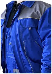 Костюм куртка/полукомбинезон р.60-62, рост 170-176 васильковый/серый Электрик