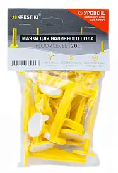 Реперный маяк 3D Krestiki для выравнивания наливного пола, высота 70мм, 20шт