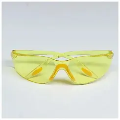 Защитные очки КЭС открытые пластиковые с силиконовыми насадками желтые 702