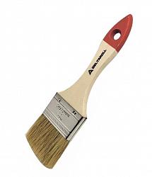 Кисть DR с натуральной щетиной и деревянной ручкой 50×8мм ворс- 40мм 12650