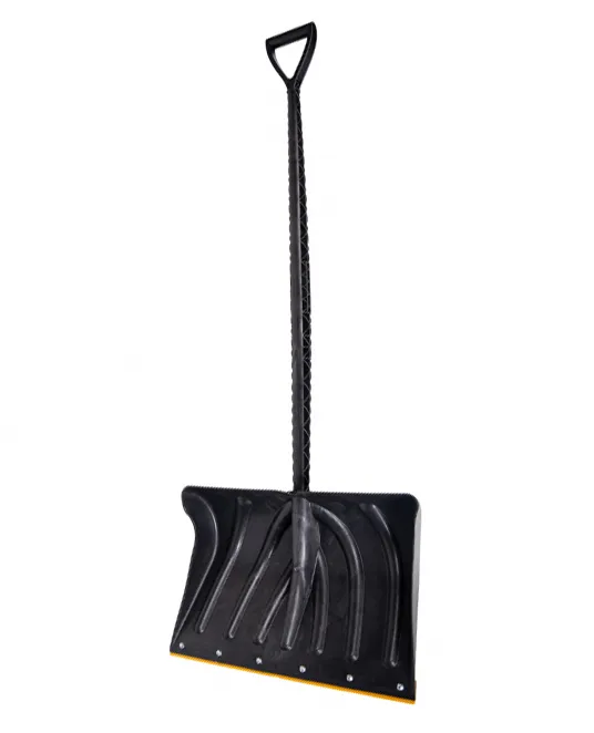 Лопата снеговая пластмассовая  черная с полипропиленовым с черенком 500х335мм