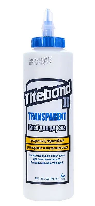 Клей Titebond II столярный влагостойкий прозрачный 473мл