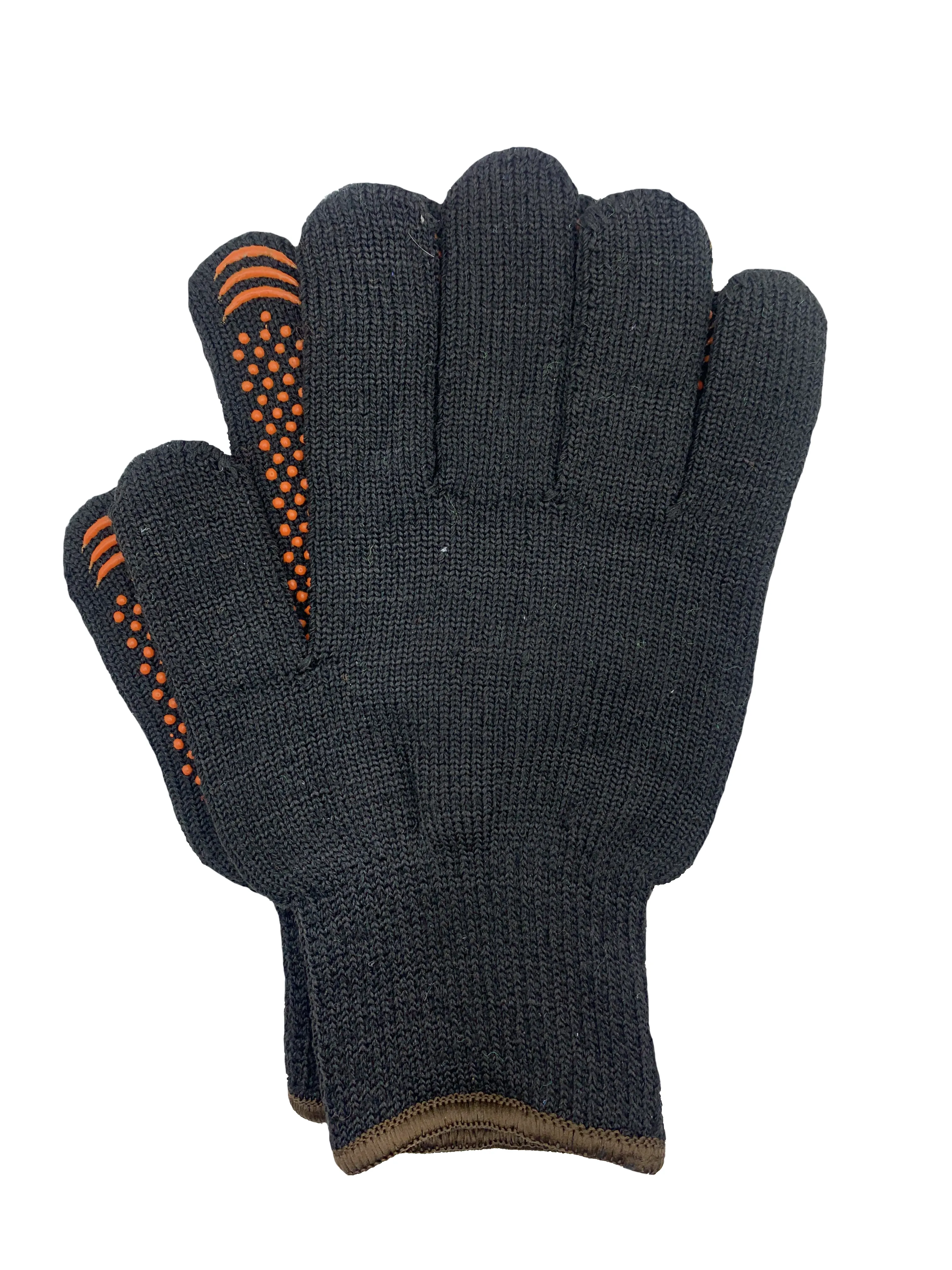 Перчатки утепленные акриловые с ПВХ покрытием Точка ОСЕНЬ, черные, 10 класс