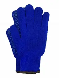 Перчатки утепленные акриловые с покрытием ПВХ-точка синие 7 класс