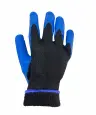Перчатки акриловые с рельефным покрытием ОСЕНЬ черно-голубые 10 класс