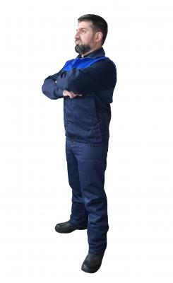Костюм куртка/полукомбинезон р.52-54, рост 170-176, темно-синий Строитель