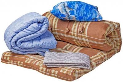 Спальный комплект Стандарт (матрас, подушка, одеяло) из ваты и поролона размер 190×70см