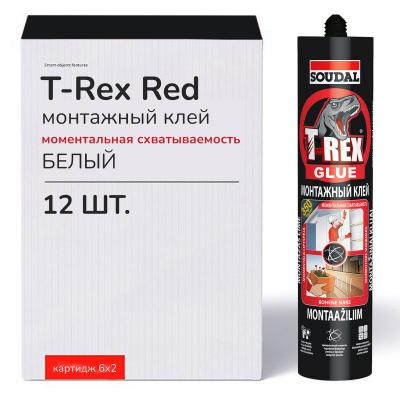 Монтажный клей Soudal T-REX RED акриловый высокопрочный окрашиваемый 380мл 134923