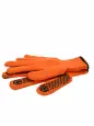 Перчатки утепленные акриловые с покрытием ПВХ-точка оранжевые 7 класс